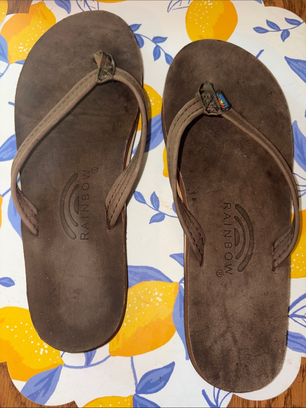 Rainbow Flip Flops~Excellent Condition